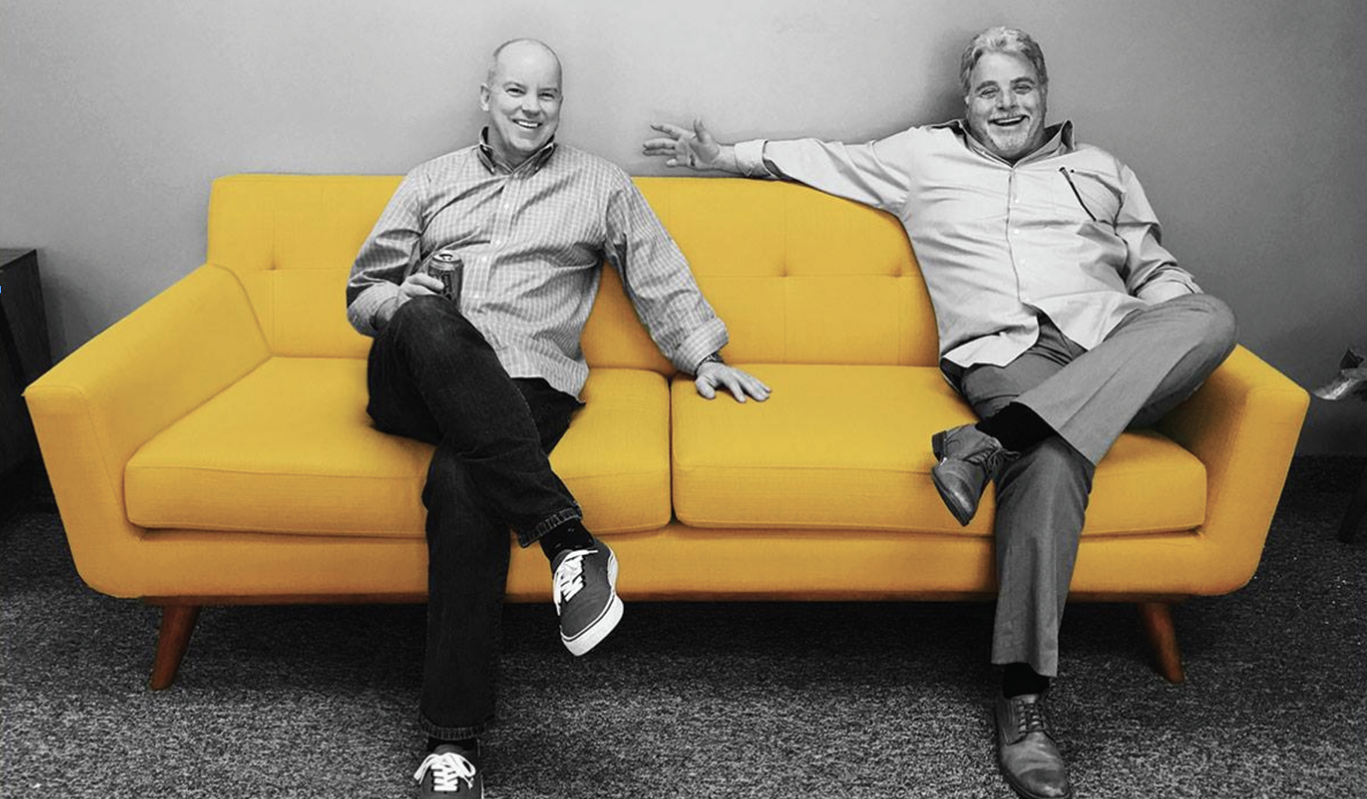 CurtisandRick_YellowCouch_BW